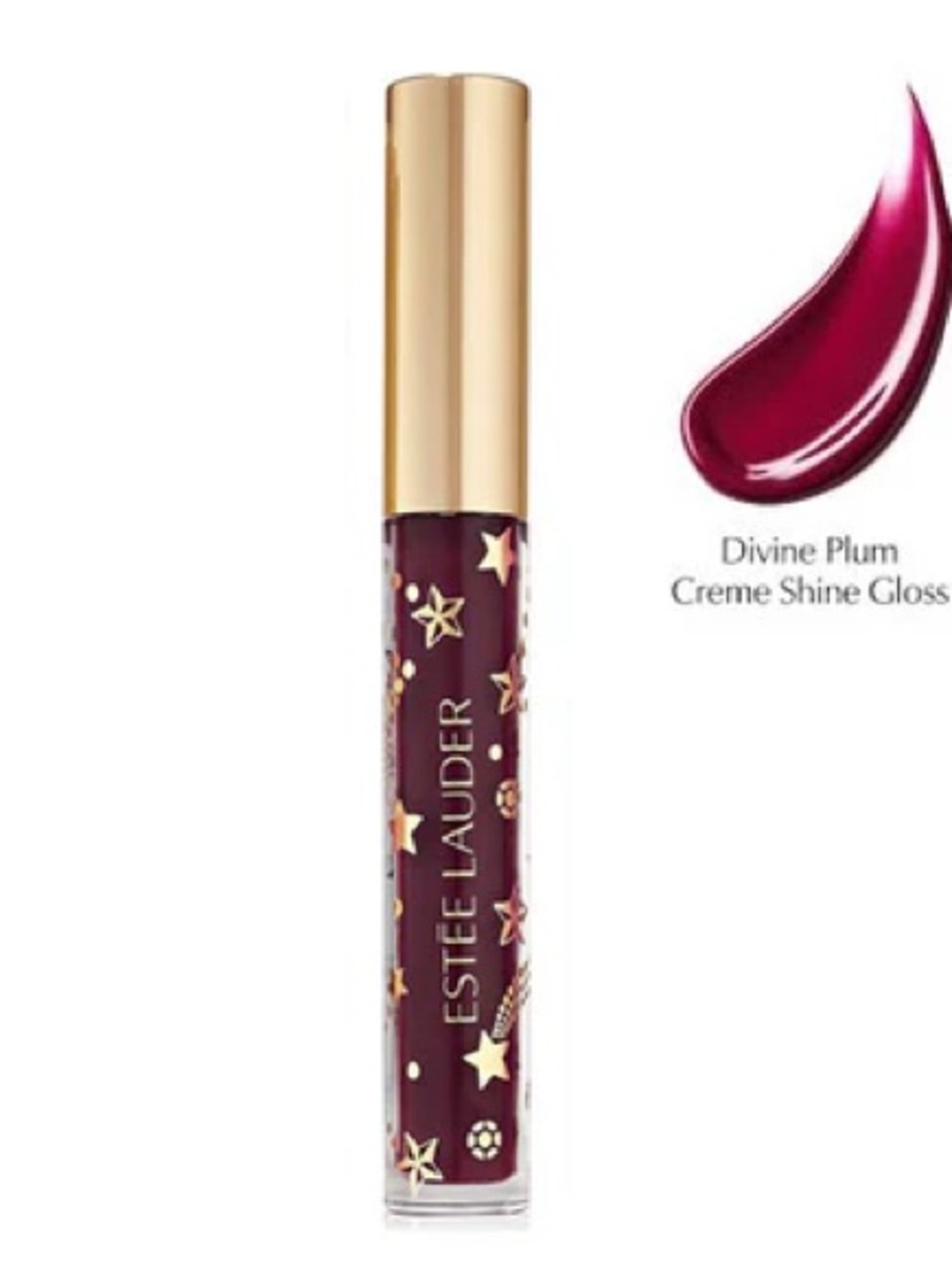 Estee Lauder Stunning Nourishing Lip Gloss - Deep Berry with Gold Accents